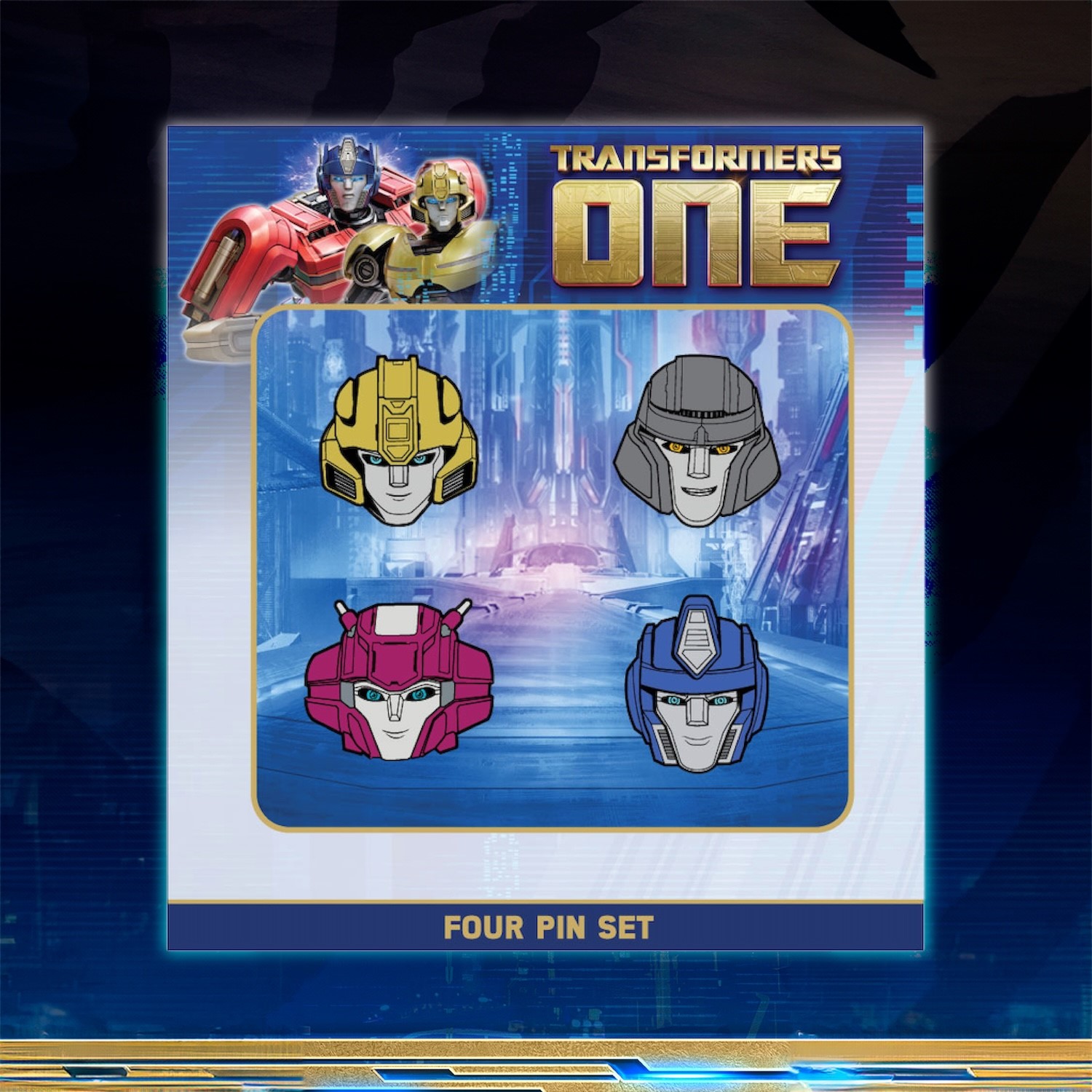 Transformers One Movie Enamel 4-Pin Set TF8MCBMPIN4SET2