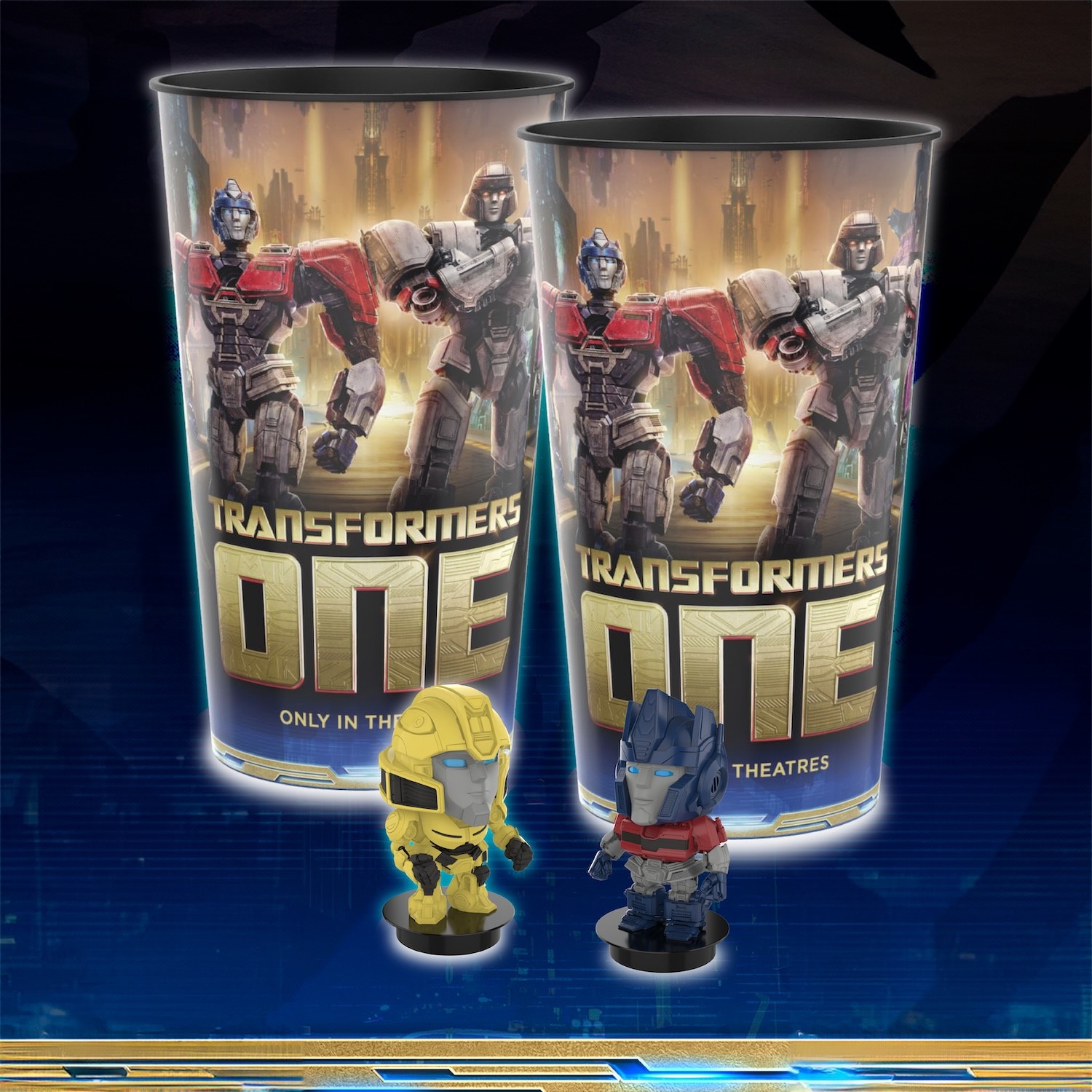 Transformers One Cup and Topper Combo Set TRAN1-CUP-TOPPER-SET