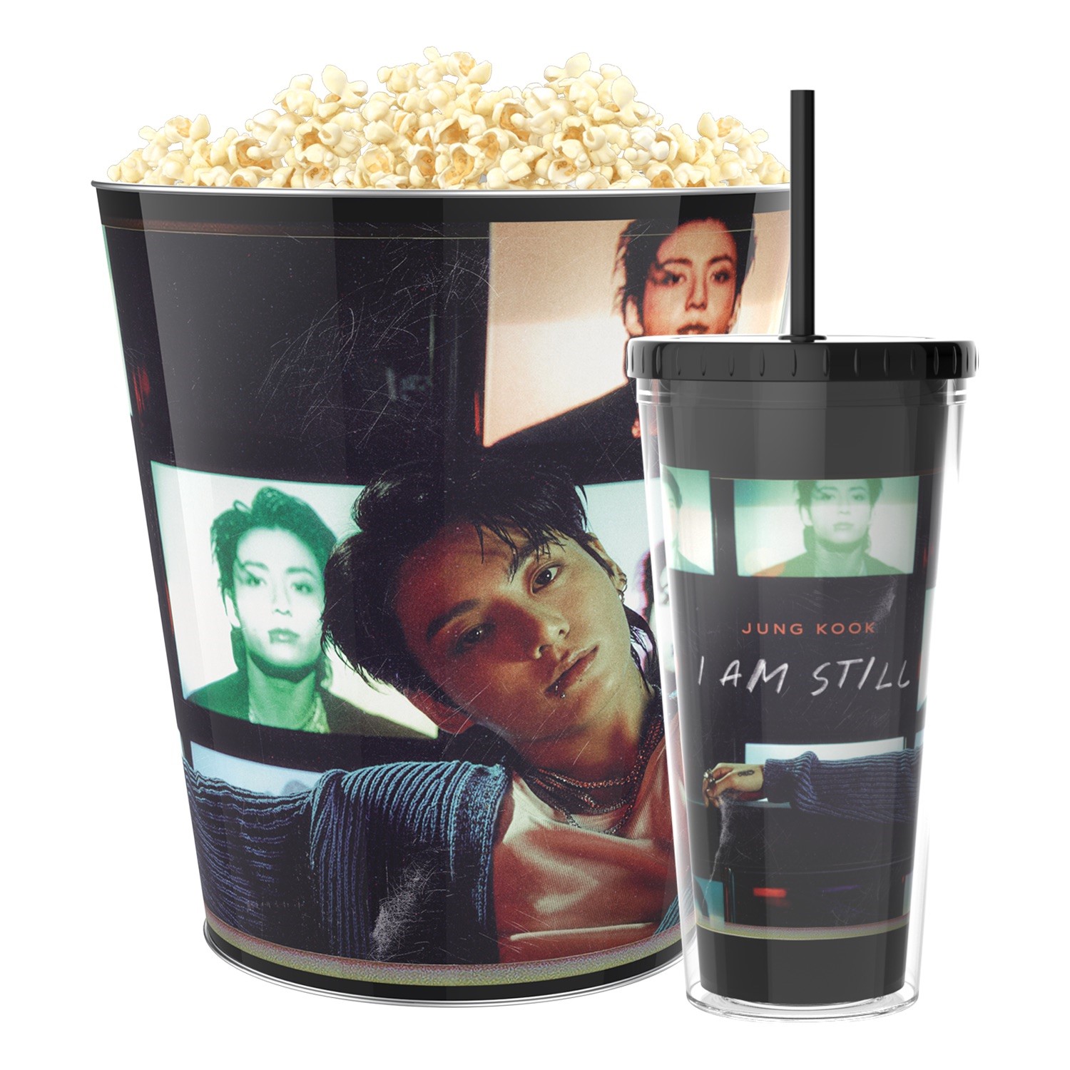 Jung Kook Popcorn Bucket & Double Wall Cup Combo - PRE-SALE SHIPPING DECEMBER JUNG-KOOK-TIN-CUP-SET-PRE-SALE