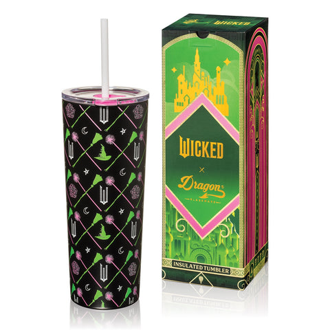 Wicked Black & Pink 24oz Stainless Steel Tumbler Set