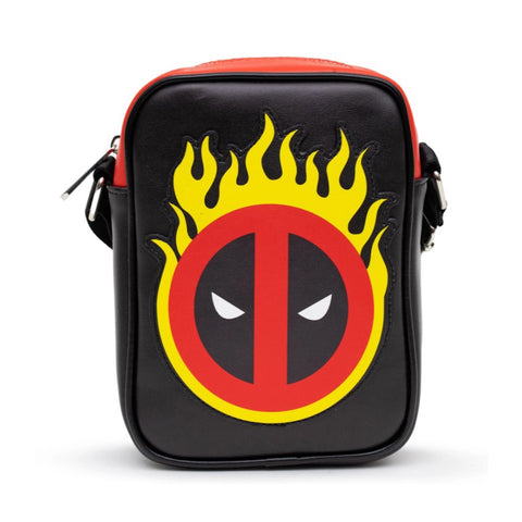 Deadpool Flame Logo Crossbody Bag