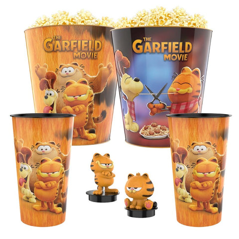 The Garfield Movie Popcorn Tin and Cup Topper Combo