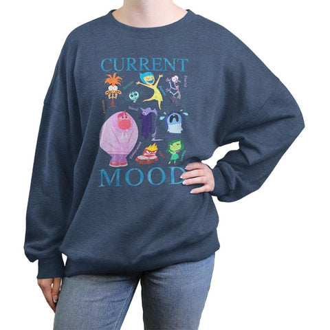 Inside Out 2 "Current" Juniors Oversized Sweatshirt