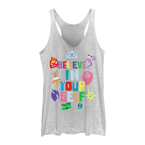 Inside Out 2 "Believe In Your Self" Junior's Tank Top