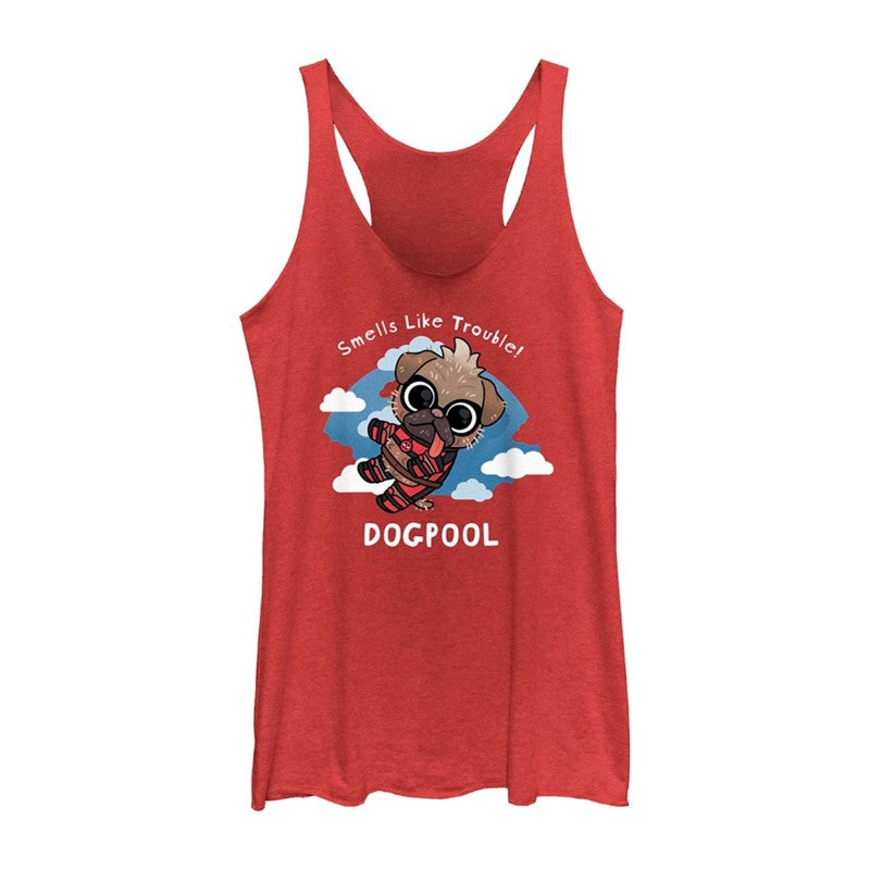 Deadpool "Smells Like Trouble" Junior's Tank Top