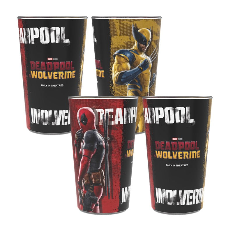 Deadpool & Wolverine 16oz Bar Cups - Set of 4