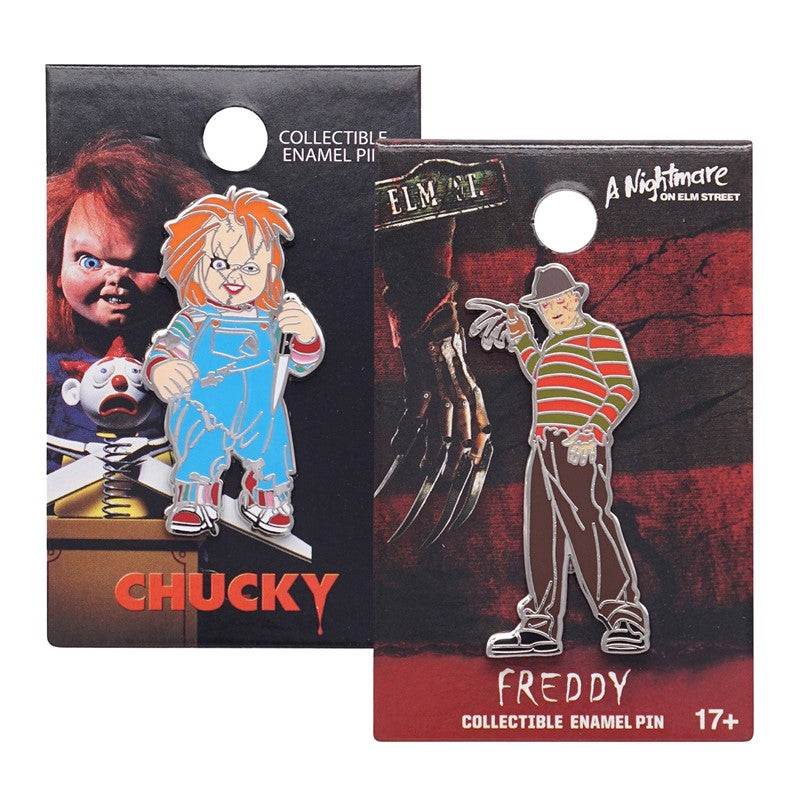 Chucky & Freddy Kreuger Enamel Pin Combo Horror