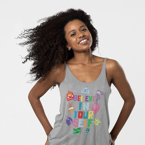 Inside Out 2 "Believe In Your Self" Junior's Tank Top