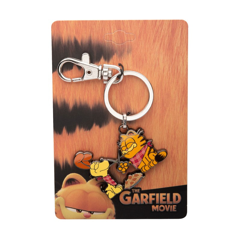 Garfield & Odie Pasta Keychain and Garfield Pin